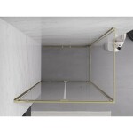 MEXEN/S - Exo sprchový kout skládací dveře 100 x 90, transparent, zlato 816-100-090-50-00
