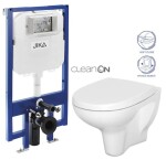 JIKA předstěnový instalační 8 cm systém bez tlačítka + WC CERSANIT ARTECO CLEANON + SEDÁTKO H894652 X AT1