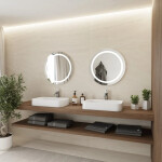 Zrcadlo s LED osvětlením Naturel Iluxit 67x67 cm ZIL6767KLEDBV ZIL6767KLEDBV