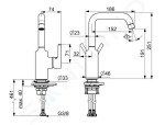 HANSA - Vantis Style Elektronická umyvadlová baterie, bateriové napájení, matná černá 5460220933