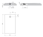 OMNIRES - Sprchová vanička AQUAROCK kompozit, protiskluzová, obdélníková 90 x 160 cm, bílá mat AQUAROCK90-160BM