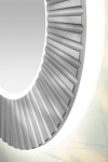 SAPHO - PRIDE STRIP kulaté zrcadlo s LED osvětlením v rámu ø 90cm, stříbrná PD952