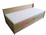 NábytekProNás Výsuvná postel Alka - se zády (MASIV) ROZMĚR: 90 x 200 cm
