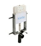 Kielle - Genesis New Set předstěnové instalace, kompaktního klozetu Gaia, Rimless, sedátka softclose a tlačítka Gemini New III, lesklá bílá 30528SZ88