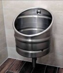 SANELA - Senzorové pisoáry Pisoár KEG s integrovaným automatickým splachovačem, antivandal, napájení z baterie 6V, nerez SLPN 10EB