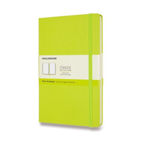 Zápisník Moleskine - tvrdé desky, L, čistý - limetka