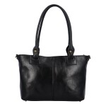 Kožená kabelka Rachel, černa