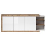 Komoda Sintra 43 dub samdal bílý/dub samdal bílý lesk