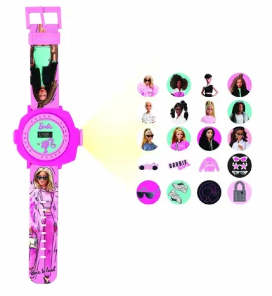 Lexibook digitální promítací hodinky Barbie růžové
