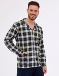 Cornette pyžamo 114/73 dlouhé/r 3XL-5XL pánské rozepínací grafit 3XL