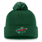 Fanatics Pánská zimní čepice Minnesota Wild NHL A/CAP Beanie Cuff Pom