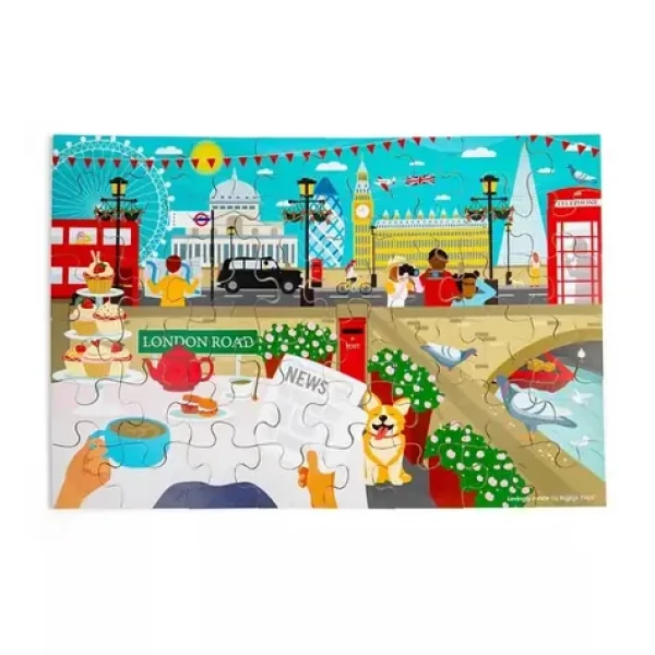 Bigjigs Toys Dřevěné podlahové puzzle Londýn