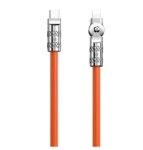 Dudao Datový kabel L24CL / USB-C / Lightning úhlový kabel s otočením o 180° 30W / 1 m / oranžová (149814)