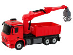 RASTAR Nákladní auto s drapákem Mercedes Rastar R/C na dálkové ovládání červené