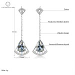Náušnice Swarovski Elements Luziana, Modrá