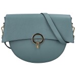 Trendová dámská kožená crossbody Keira, modrozelená