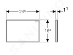 GEBERIT - Splachovací systémy Krycí deska, bílé sklo 115.766.SI.1