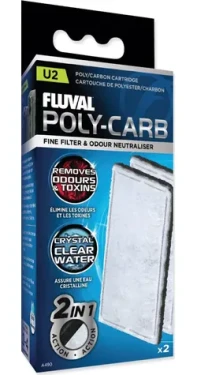 Fluval Náhradní uhlíková vložka pro filtr U2 / Filtrační vložka / Akvaristika / 2 ks (101-490)