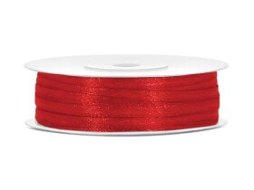 PartyDeco PartyDeco Červená stuha 3 mm x 50 m (1 ks)