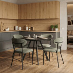 Jídelní stůl 90x90cm, lamino, šedý dub, HT-R5190 GREY