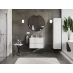MEXEN/S - Rivel koupelnová skříňka 70 cm s umyvadlem Vela, 2 zásuvky, reliéf , bílá mat 91A20-07047-2-BFF01-W23M01