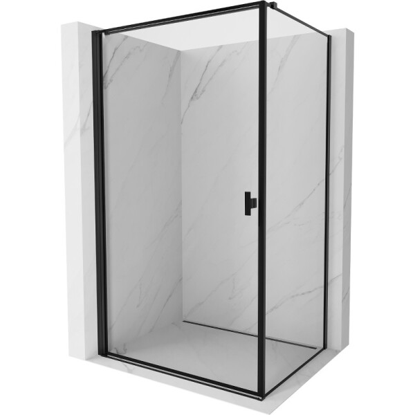 MEXEN/S - Mist-B sprchový kout dveře křídlové levá 90 x 75, černá okraj, černá 8A2T-090-075-70-70-L
