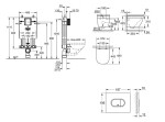 GROHE - Uniset Set předstěnové instalace, klozetu, sedátka SoftClose a tlačítka Arena Cosmopolitan, Triple Vortex, alpská bílá SANI15BB3108