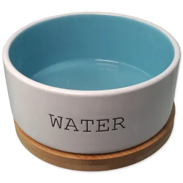 Dog Fantasy Miska keramická WATER bílo-modrá s podtáckem 16x6.5cm. 850ml (454-80981)