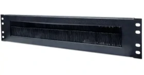 Intellinet černá / Kabelová průchodka / 19" / 2U / kartáčová lišta / ocel (712774)