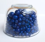 Dřevěné korálky Detoa - tmavě modré - ∅ 6 mm - 10 ks