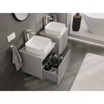 MEXEN/S - Rivel koupelnová skříňka pod umyvadlo 50 cm s deskou, 1 šuplík, reliéf , šedá mat 91A20-05047-1-BFC62