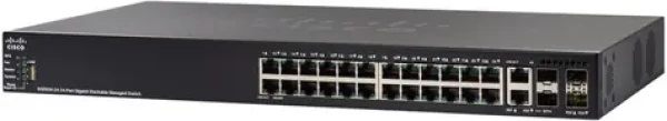 Cisco SG550X-24 / Gigabit Switch / 24x RJ-45 / 2x SFP+ / 2x Combo SFP+ / QoS / VLAN (SG550X-24-K9-EU)