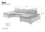Sedací souprava Neli U látka: HAGA 6414 / HAGA 6417