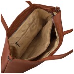 Trendy dámská koženková kabelka na rameno Coveri Longi, hnědá