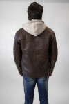 Pánská Kožená Bunda Tristan Quinc Brown Brixton Hnědá Velikost: 7XL