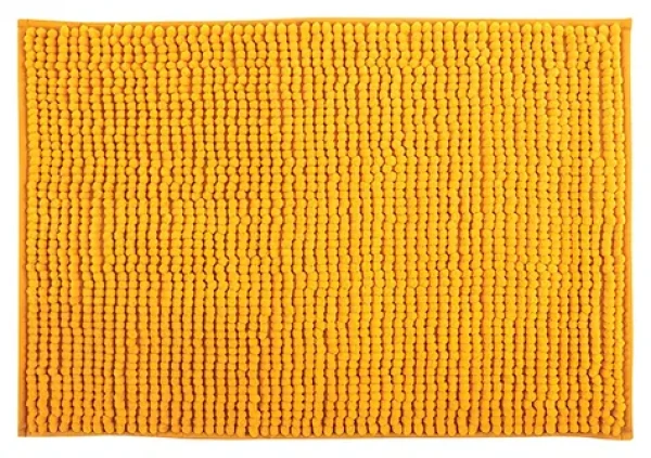 MSV CHENILLE koupelnová předložka 60 x 90 cm žlutá / mikrovlákno / protiskluzová