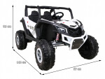 Mamido Elektrické autíčko Buggy UTV-MX 24V 4x4 bílé