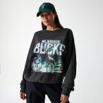 New Era Pánská mikina Milwaukee Bucks NBA Washed Oversized Crew Neck Sweater Velikost: S
