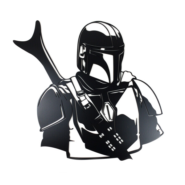 Dřevěná nástěnná dekorace Star Wars Mandalorian černý