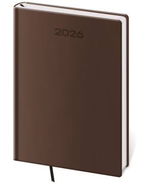 Týdenní diář 2026 Helma A5 - Soft hnědý