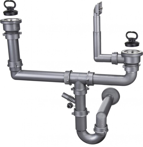 DEANTE - Odpadní sada ocelového dřezu, 2-miska ZXY_9951