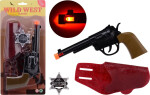 Revolver kovbojský se zvukem + šerifská hvězda - JBD