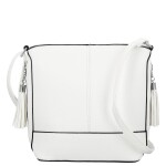Trendy dámská koženková crossbody kabelka Lída, bílá