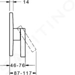 HANSA - Loft Sprchová baterie pod omítku, chrom 87739003