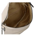 Módní dámská koženková ledvinka/crossbody Pola, tmavě béžová