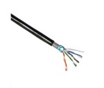 FTP kabel PlanetElite, Cat5E, drát, dvojitý venkovní PE+PVC, Dca, černý, 305m, cívka EDF_1010013
