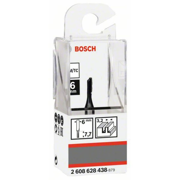 Bosch Accessories 2608628438 drážkovací fréza, tvrdokov, Délka 51 mm, Vnější Ø 7.70 mm, Pracovní délka 7.7 mm, Ø hřídele 6 mm