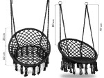 Závěsná houpačka Čapí hnízdo v černé barvě