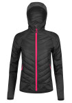 Dámská bunda/mikina ETAPE SIERRA PRO 2.0, černá/růžová (materiál NanoLoft, velikost L)