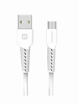 SWISSTEN datový kabel USB - microUSB 1m bílá (71505521)